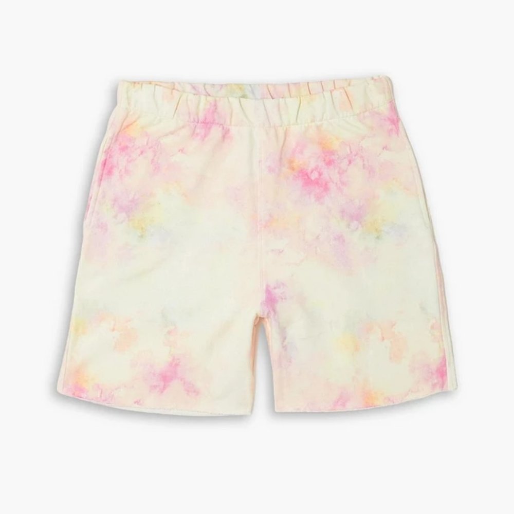Frayed tie-dyed cotton-jersey shorts - Picture 3 of 4